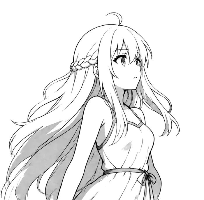 Character line art prepared for automatic colorization